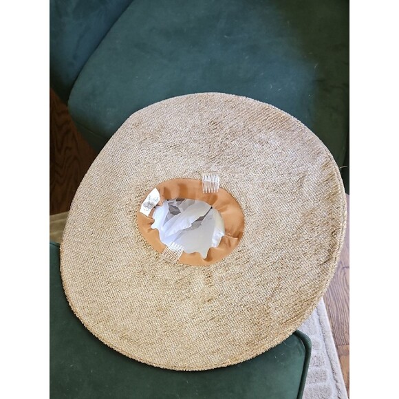 Suzanne Couture Millinery Wide-Brim Ostrich Feather Natural Accent Hat main image 4